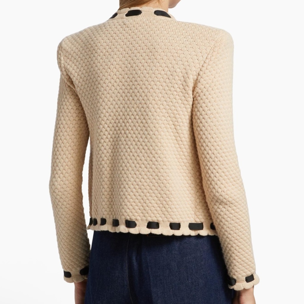 L'AGENCE Cream and Black Cardigan - Picture 6 of 11